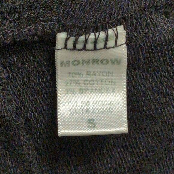 NWT Monrow Black Long Sleeve Ruched V Neck Knit Dress USA Made Revolve Size S - Picture 9 of 11